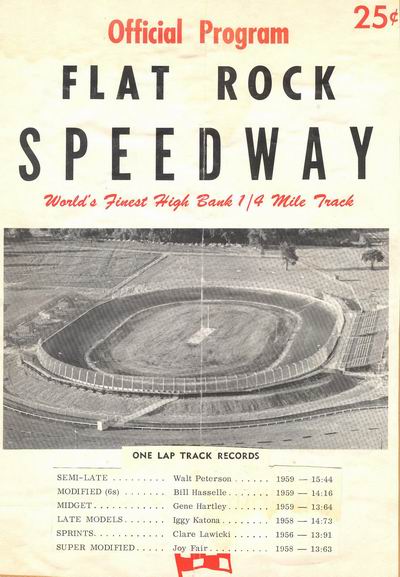 Flat Rock Speedway - 1960 Program From Randy (newer photo)